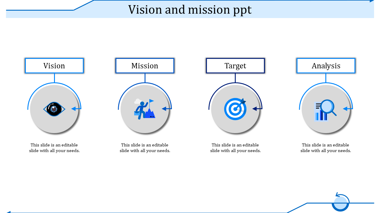 Our Predesigned Vision And Mission Presentation-Four Node